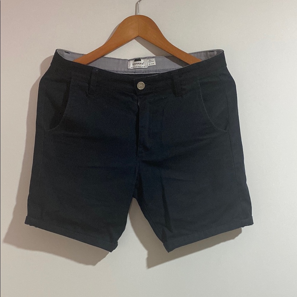 Topman Black Casual Shorts